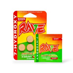 Rave 7-Hydroxy Sublingual Chewable Tablets Cactus Cool 50mg per Tablet