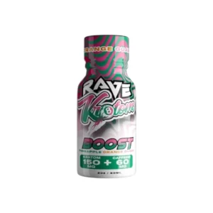 Rave Kratom Pineapple Orange Guava Boost Kratom + Caffeine Extract Shot 2oz