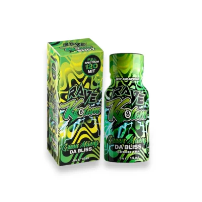 Rave Kratom Green Maeng Da Bliss Green Tea Kratom Extract Shot 15mL